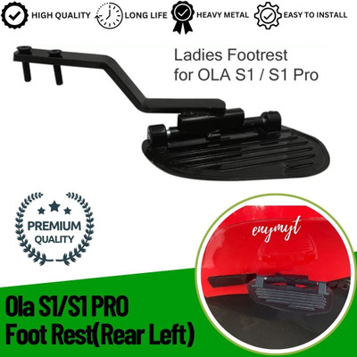 ENEMYT FTY6 (Ola S1/S1 PRO / Air )Foot Rest (Rear Left) Made of Heavy Duty Iron Rod Foot Rest(Black)