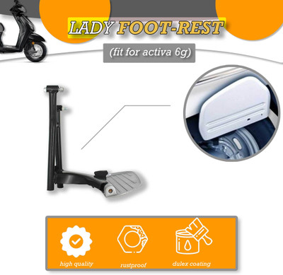 Huims Good material Foldable Ladies Footrest For ACTIVA 6G Foot Rest(Black)