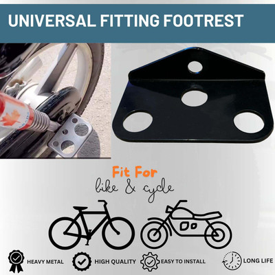Znee Smart Ladies Footrest Stand Compatible for Bike & Cycle Single Site Foor Rest Foot Rest(Black)