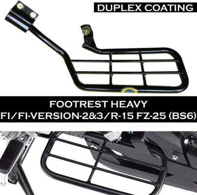 AutoGnix HEAVY FOOTREST DUPLEX COATING FI/FI-VERSION-2 & 3 /R-15/FZ-25 (BS6) Foot Rest(Black)