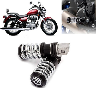 AUTO PEARL Anti Theft Motorcycle Security Alarm System with 2 Remotes for Twin spark Foot Rest(Black)