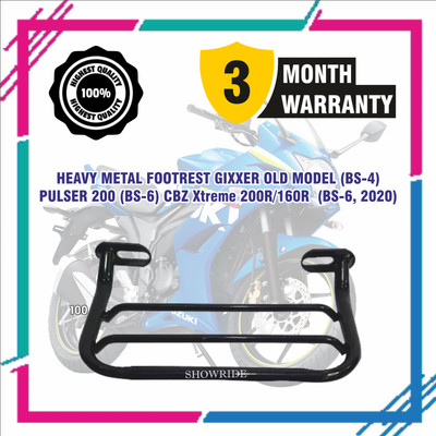 Allowing Geniune Quality Lady Step Footrest for Compatible - Gixxer SF 250 Foot Rest(Black)