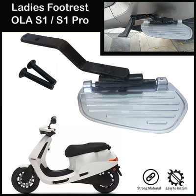 Znee Smart ZZOS425 Ladies Footrest Assly. Compatible for OLA S1 / S1 Pro Electric Scooter Foot Rest(Silver)
