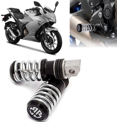 AUTO PEARL Anti Theft Motorcycle Security Alarm System with 2 Remotes for Gixxer 250 Foot Rest(Black)