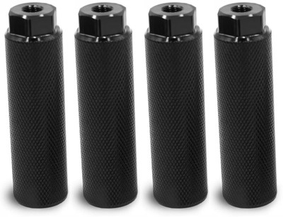 DSTECHBAR Bicycle Foot Rest 2 Pair Aluminum Alloy Anti-Skid Bicycle Silver Leg Pegs Foot Rest(Silver)