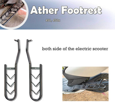 Allowing Footrest Stand Compatible For Ather 450X & 450 Foot Rest(Black)