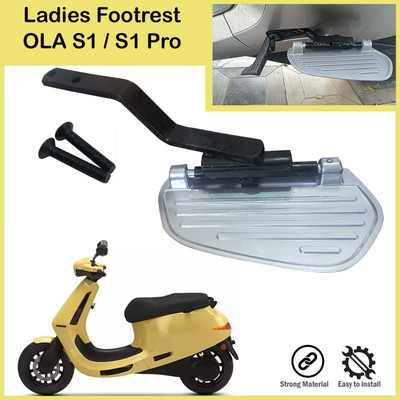 Znee Smart ZZOS426 Ladies Footrest Assly. Compatible for OLA S1 / S1 Pro Electric Scooter Foot Rest(Silver)