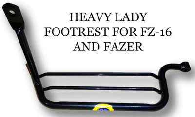 SHOWRIDE premium HEAVY LADY STEP FOOTREST FOR YAHAMA FZ-16/FAZER N/M Foot Rest(Black)