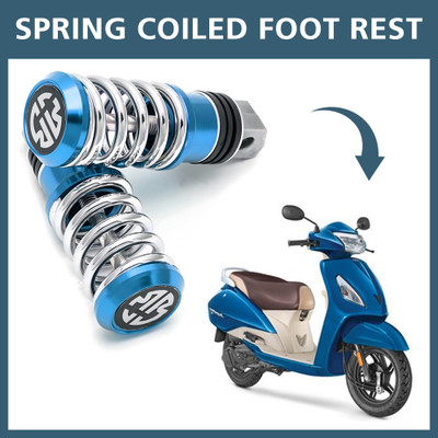 Miwings Blue Foot Rest For TVS Jupiter Foot Rest(Blue, Silver)