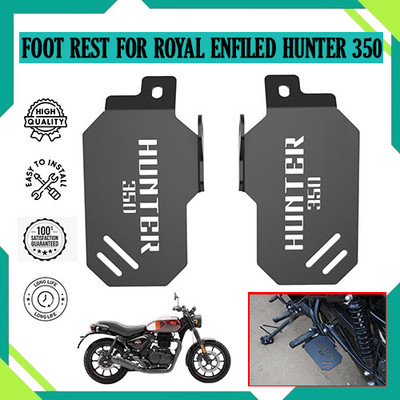 DAZZRIDE Original Fitting Rear Side Passenger Metal Foot Rest Royal Enfield Hunter 350 Foot Rest(Black)