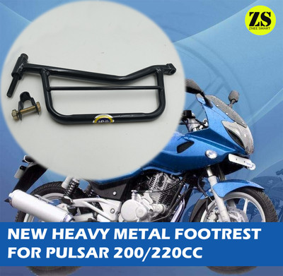 Znee Smart NEW HEAVY METAL FOOTREST FOR PULSAR 200/220CC Foot Rest(Black)