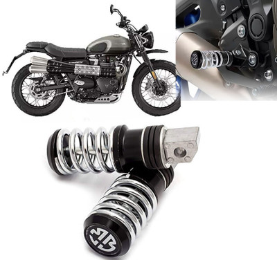 AUTO PEARL Spring Coiled Foot Rest Black Set of 2 for Street Scrambler BS6 Foot Rest(Black)