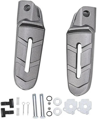 Y retail REAR FOOTREST ASSEMBLY COMPATIBLE FOR PULSER 200NS BOTH LEFT AND RIGHT Foot Rest(Silver)