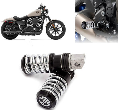 AUTO PEARL Spring Coiled Foot Rest Black for Iron 883 Foot Rest(Black)