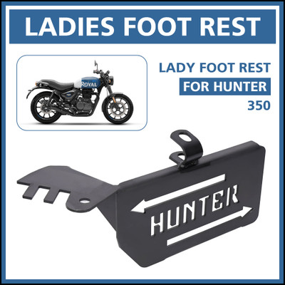 ASRYD Royal Enfield Hunter 350 Foot Rest New Design Big Black Metal Latest Foot Rest(Black)