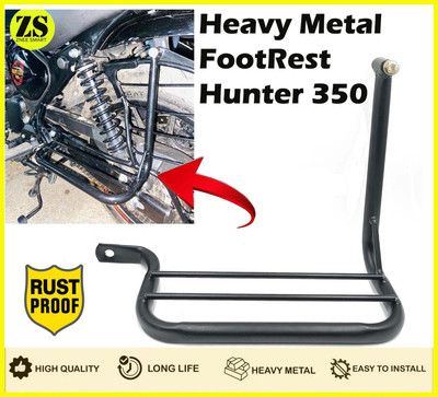 Znee Smart HEAVY METAL DUPLEX COATING LADY FOOTREST FOR NEW ROYAL ENFIELD HUNTER 350 BIKE Foot Rest(Black)