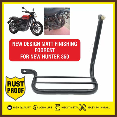 AutoGnix AWG- HEAVY METAL DUPLEX COATING LADY FOOTREST FOR NEW ROYAL ENFIELD HUNTER 350 Foot Rest(Black)