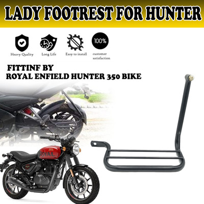 DAZZRIDE HEAVY METAL DUPLEX COATING LADY FOOTREST FOR NEW ROYAL ENFIELD HUNTER 350 BIKE Foot Rest(Black)