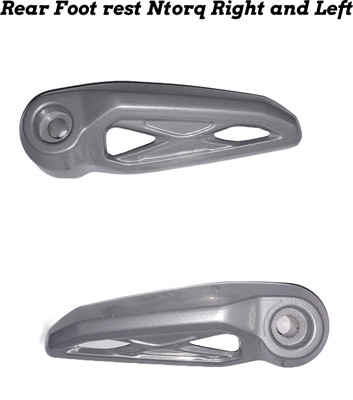 VKHAS Rear Side foot rest set for Ntorq 125 all model Bs6 and Bs4 Made In India Foot Rest(Silver)