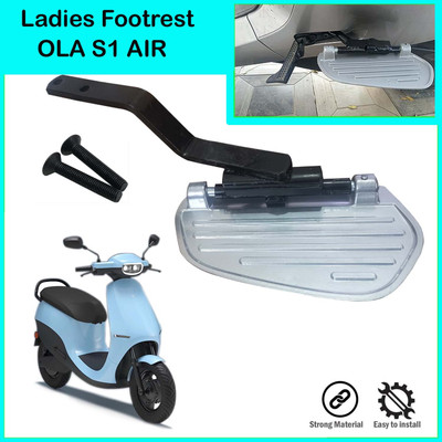 AutoGnix Ladies Footrest Assly. Compatible for NEW OLA S1 Air -Electric Scooter Foot Rest(Silver, Black)