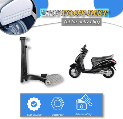 SHOWRIDE Premium Quality Foldable Ladies Footrest For ACTIVA 6G Foot Rest(Black)