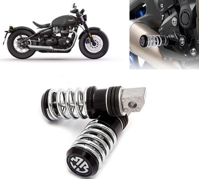 AUTO PEARL Spring Coiled Foot Rest Black Set of 2 for Bonneville Bobber BS6 Foot Rest(Black)