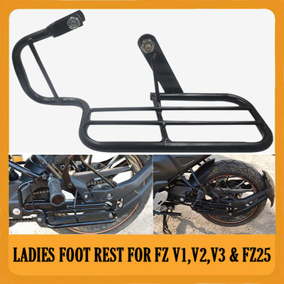 DAZZRIDE DZRD Ladies Heavy Footrest Stand For Yamaha Compatible for FZ V1,V2,V3 AND FZ 25 Foot Rest(Black)