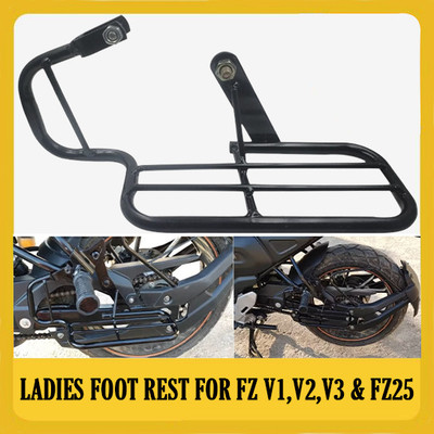 DAZZRIDE Top Quality Ladies Footrest Stand For Yamaha Compatible in FZ V1,V2,V3 AND FZ 25 Foot Rest(Black)