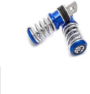 way2gmart Spring Style Silver Blue Metal Footrest Silver for Bike And Bullet and Scooty Foot Rest(Silver, Blue)