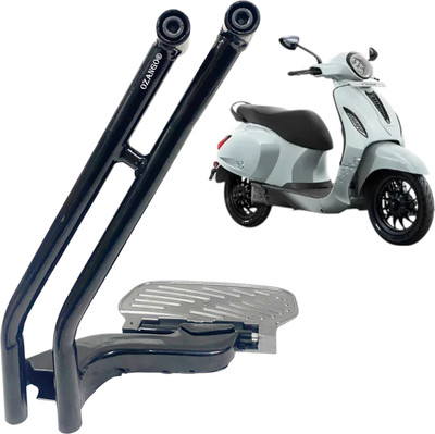 OZANGO Scooter Side Rear Pillion Ladies Footrest Stand For Chetak 2903 Foot Rest(Black)