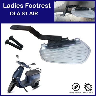 AutoGnix BLUR1 Ladies Footrest Assly. Compatible for OLA S1 Air -Electric Scooter Foot Rest(Silver)