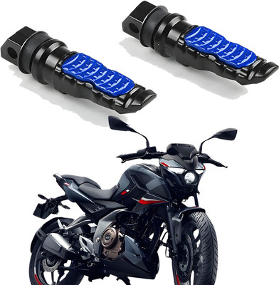 RACER'S EDGE Aluminum Rear Footrest Pegs for Pulsar N125, N150, N160, N250 Heavy Duty CNC Foot Rest(Blue, Black)