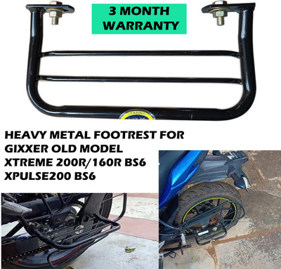 Znee Smart HP3MY HEAVY METAL FOOTREST FOR GIXXER OLD MODEL / XTREME 200R/160R BS6/XPULSE200 Foot Rest(Black)