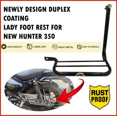 Znee Smart HEAVY METAL DUPLEX COATING LADY FOOTREST FOR ROYAL ENFIELD HUNTER 350 Foot Rest(Black)