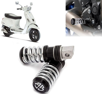 AUTO PEARL Anti Theft Motorcycle Security Alarm System with 2 Remotes for Vespa Foot Rest(Black)