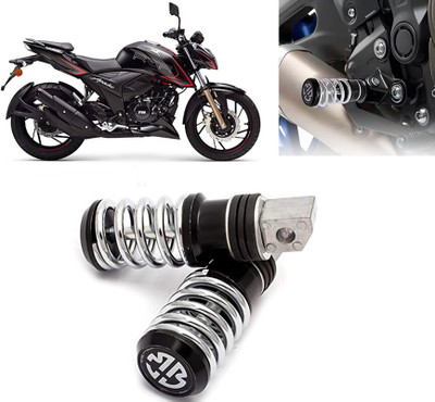 AUTO PEARL Anti Theft Motorcycle Security Alarm System with 2 Remotes for Apache RTR 200 Foot Rest(Black)