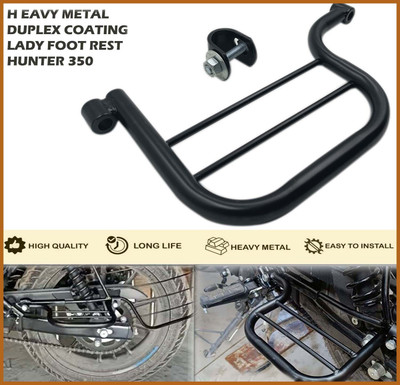 Znee Smart HEAVY METAL DUPLEX COATING LADY FOOTREST FOR HUNTER 350 Foot Rest(Black)