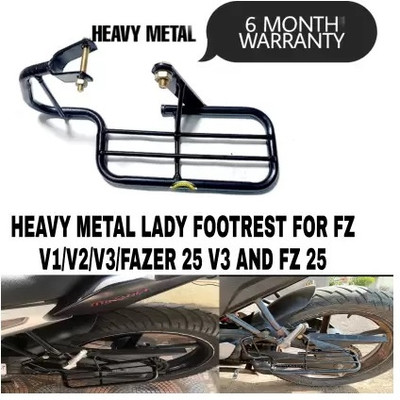 Qiisx HEAVY METAL LADY FOOTRESR FOR FZ V1,V2,V3 AND FZ25 NEW MODEL Foot Rest(Black)