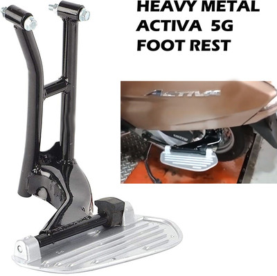 Znee Smart Ladies Foot Rest Stand Compatible for Honda Activa 5G Foot Rest(Black, Silver)