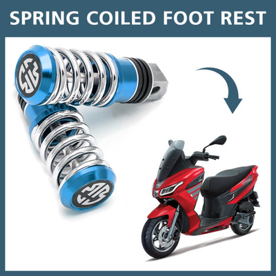 Miwings Stainless Universal Bike 03 Foot Rest pad (Set of 2) Foot Rest(Blue)