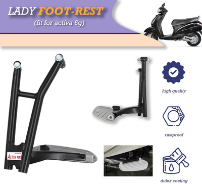 INGPRIDE NEW_stylish Foldable Ladies Footrest For ACTIVA 6G Foot Rest(Black)