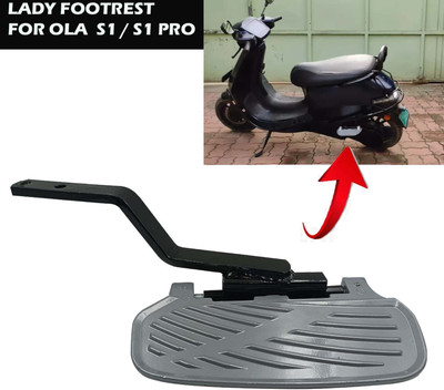 Znee Smart LFZ1 Ladies Footrest Assly. Compatible for OLA S1 / S1 Pro Electric Scooter Foot Rest(Black, Silver)