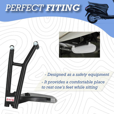 INGPRIDE NEW_Heavy material Foldable Ladies Footrest For ACTIVA 6G Foot Rest(Black)