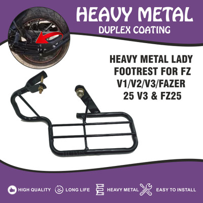 Allowing AWG- HIGH METAL LADY FOOTREST FOR FZ V1,V2,V3 AND FZ25 NEW MODEL Foot Rest(Black)