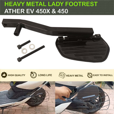 AutoGnix Ladies Footrest Assly. Compatible for Ather 450x & 450 Electric Scooter Foot Rest(Black)