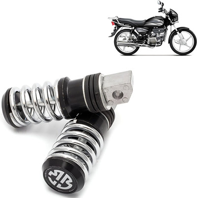 Bike World Bike Rear Spring Footrest Foot Rest(Black, Silver)