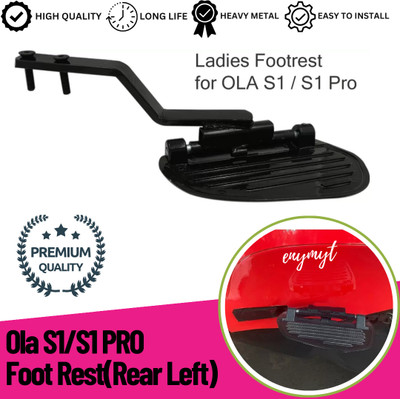 SRPHERE FTY4 (Ola S1/S1 PRO / Air )Foot Rest (Rear Left) Made of Heavy Duty Iron Rod Foot Rest(Black, Silver)