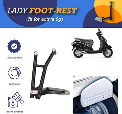 Allowing stylish Foldable Ladies Footrest For ACTIVA 6G Foot Rest(Black)