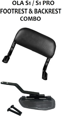 Autoxygen Ola Electric S1 & S1 Pro Scooter/Scooty Combo Back Rest & Foot Rest(Black)