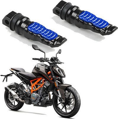 RACER'S EDGE CNC Aluminum Rear Footpegs for Duke 125, 200, 250, 390 Durable Passenger Foot Rest(Blue, Black)